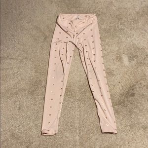 90 degree pastel pink heart leggings